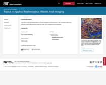 Topics in Applied Mathematics: Waves and Imaging