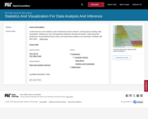 Statistics and Visualization for Data Analysis and Inference