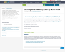 Learning the 4Cs Through Literacy-Based STEM