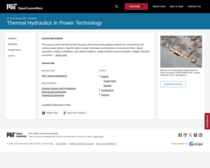 Thermal Hydraulics in Power Technology